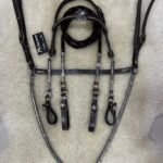 KIT RÉDEA CABEÇADA E PEITEIRA BOMBINHAS INOX