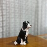 CACHORRO BORDER COLLIE ESCULTURA CERÂMICA