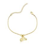 PULSEIRA 2 PASSANTES CABECA CAVALO VAZADO FOLHADO SALAMANCA